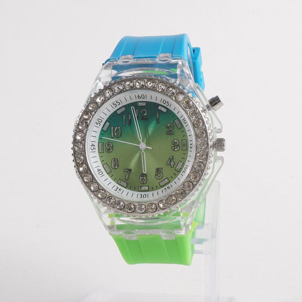 Girls Multicolour Rubber Straps Wrist Watch