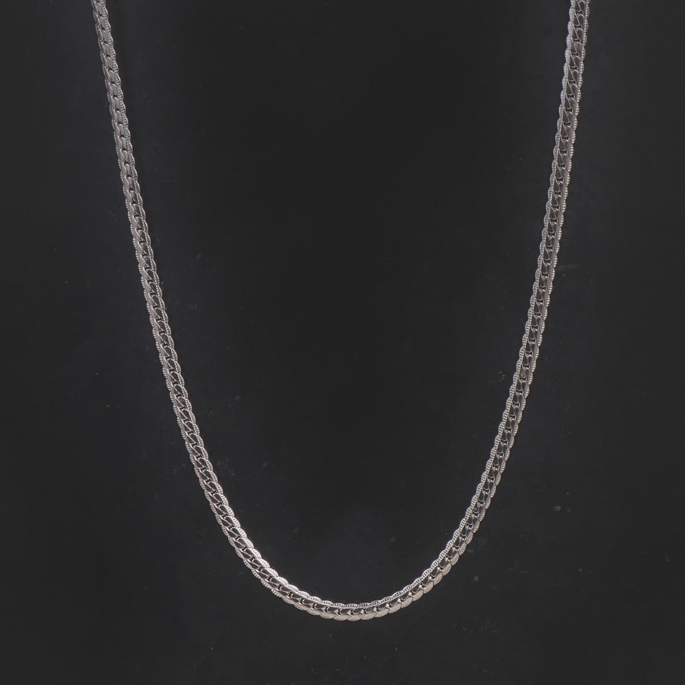 Silver Neck Casual Chain 4mm