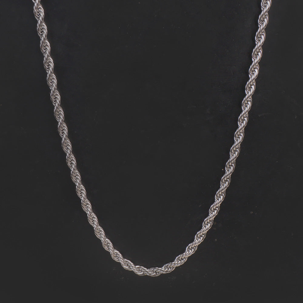 Silver Neck Casual Chain 5mm