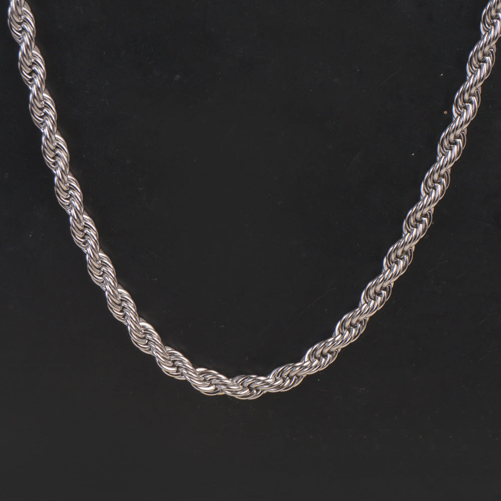 Silver Neck Casual Chain 5mm