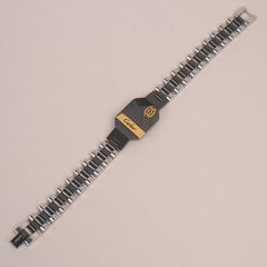 Two Tone Mens Black Chain Bracelet