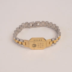 Two Tone Mens Golden Chain Bracelet