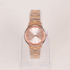 Woman Chain Wrist Watch Rosegold Dial