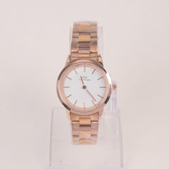 Woman Chain Wrist Watch Rosegold Dial White Dial