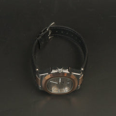 Man's Wrist Watch Rosegold with Black Straps