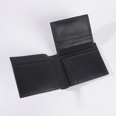 Genuine leather Wallet For Men Dark Black