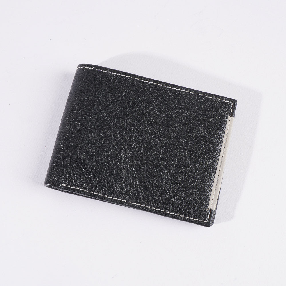 Genuine leather Wallet For Men Black White