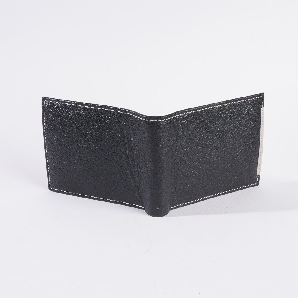 Genuine leather Wallet For Men Black White