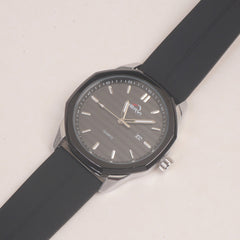 Man's Wrist Watch Black with Black Straps