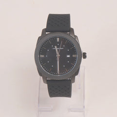 Man's Wrist Watch Black with Black Straps