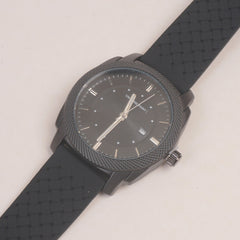 Man's Wrist Watch Black with Black Straps