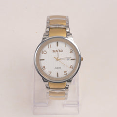 Two Tone Golden Chain Wrist Watch White Dial