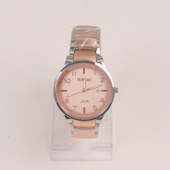 Two Tone Rosegold Chain Wrist Watch White Dial