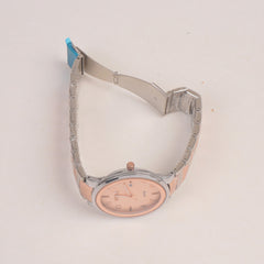 Two Tone Rosegold Chain Wrist Watch White Dial