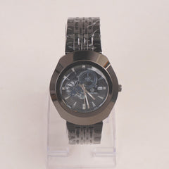 Black Chain Wrist Watch Black Dial