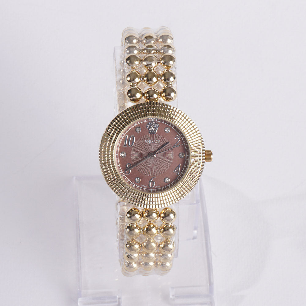 Womens Golden Chain Watch Copper Color