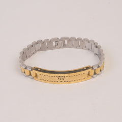 Two Tone Mens Golden Chain Bracelet R