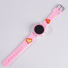Digital LED KIDS Wrist Watch Pink Heart Design