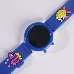 Digital LED KIDS Wrist Watch Blue Fish Design