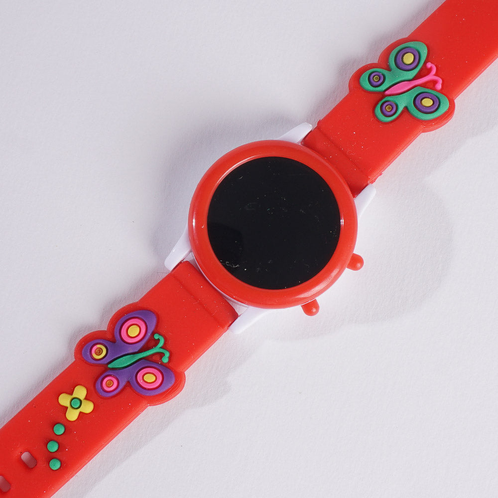 Digital LED KIDS Wrist Watch Red B Design