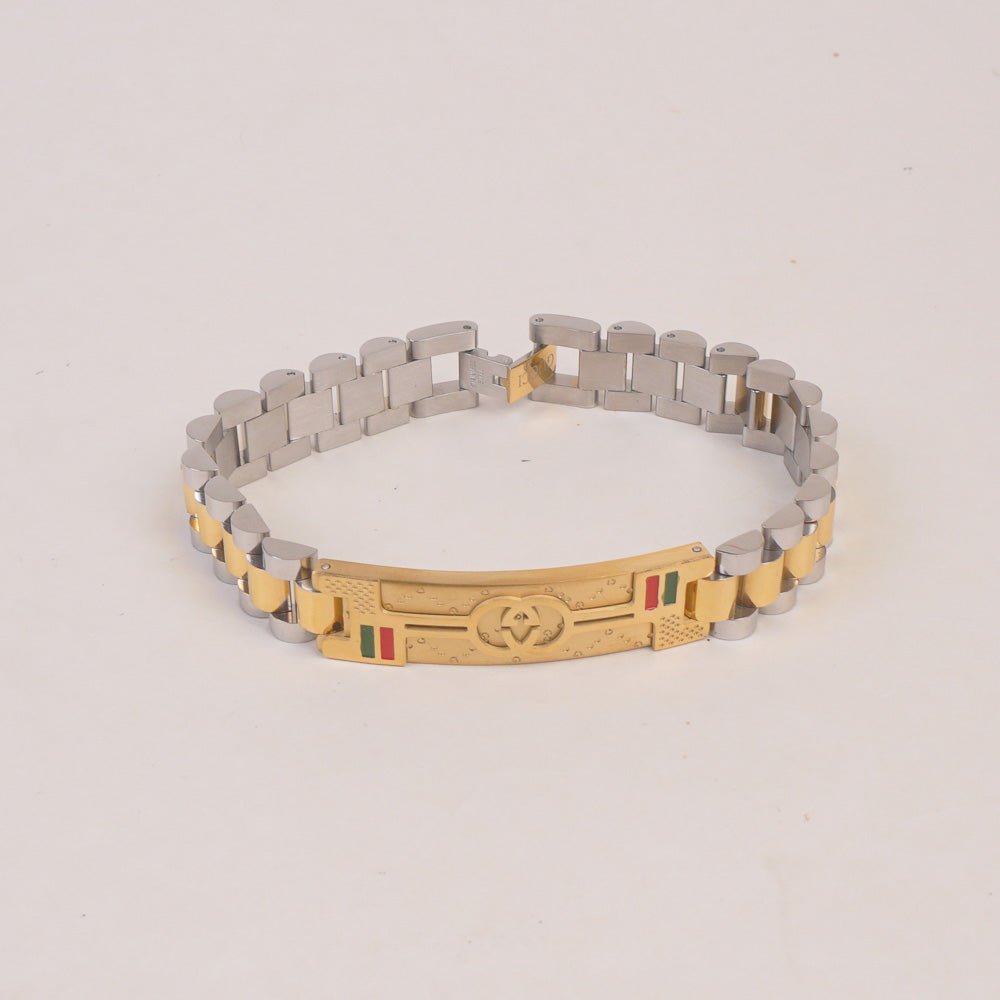 Two Tone Mens Golden Chain Bracelet G