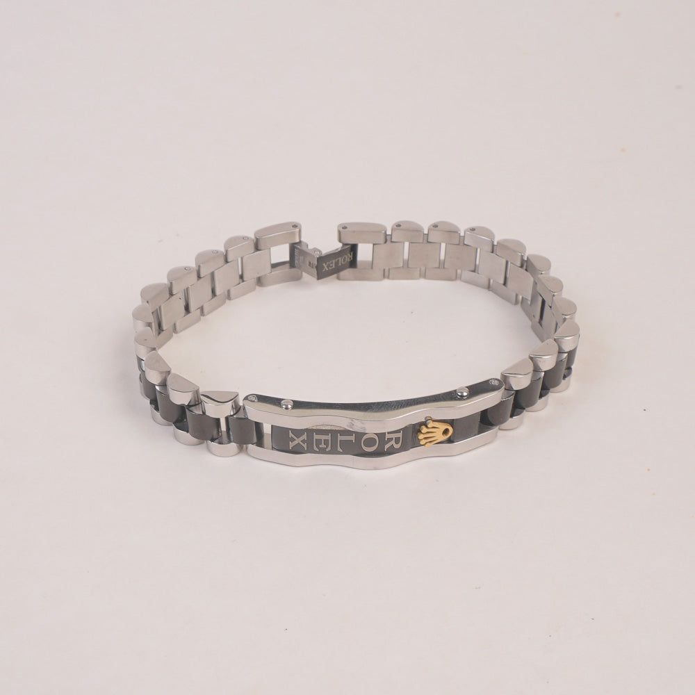 Two Tone Mens Back Chain Bracelet R