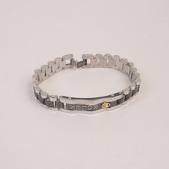 Two Tone Mens Back Chain Bracelet R