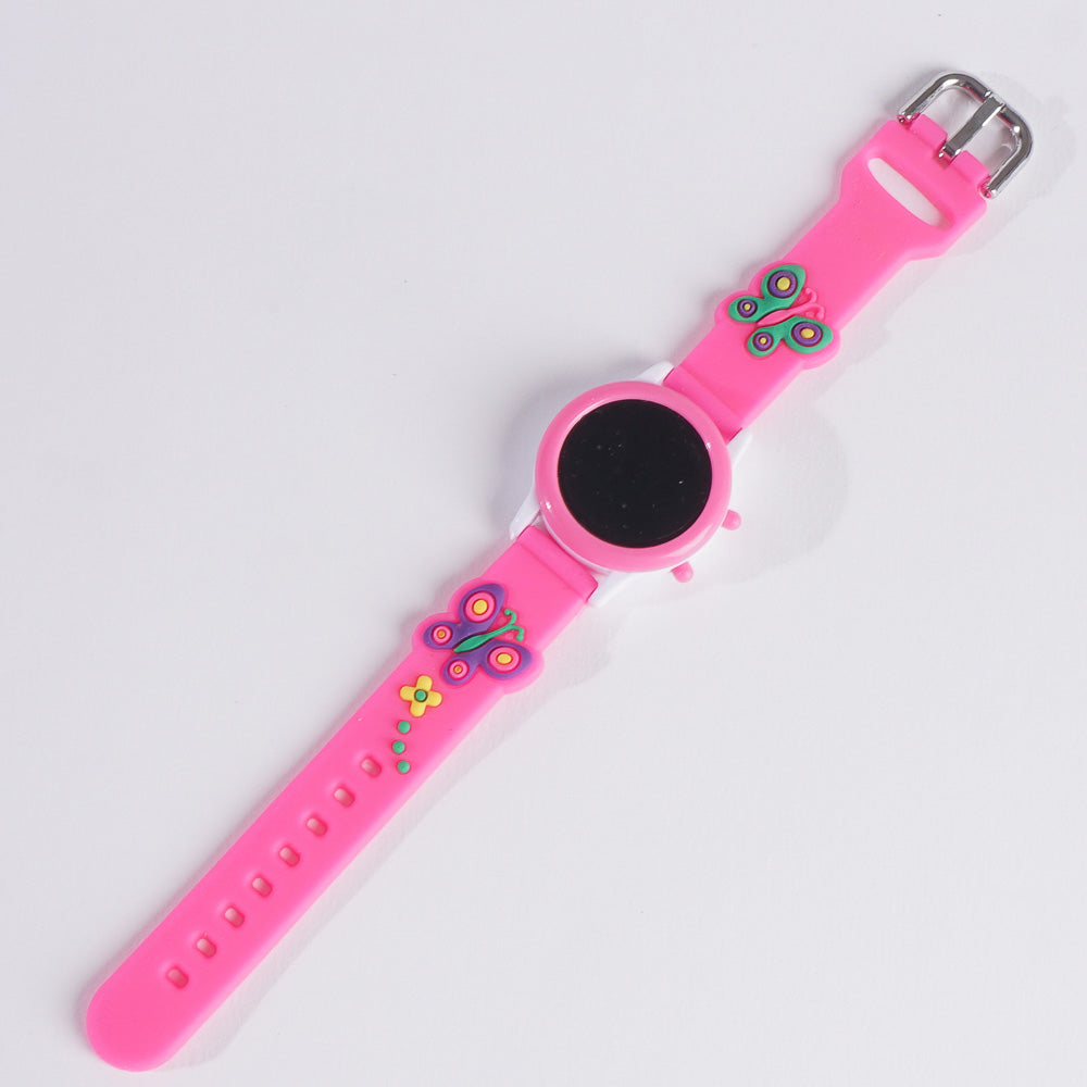 Digital LED KIDS Wrist Watch Dark Pink B Design
