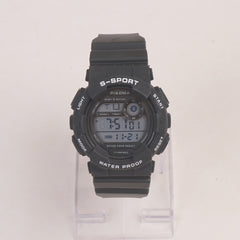 Black sports digital watch for kids