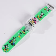 KIDS CHARACTER WATCH WITH MUSICAL SOUND GREEN