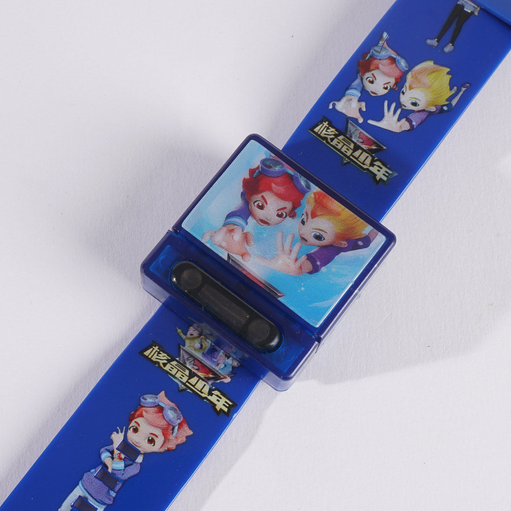 KIDS CHARACTER WATCH WITH MUSICAL SOUND BLUE