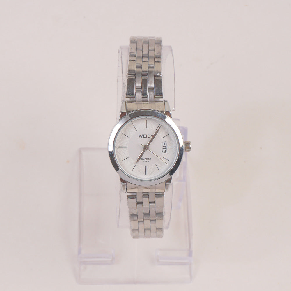 Silver Chain Womans Watch White Dial 6006-4