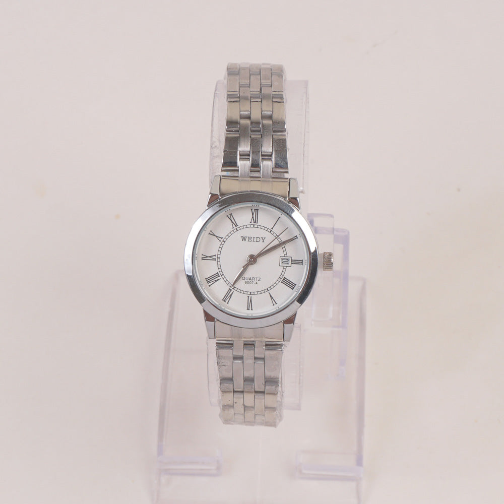 Silver Chain Womans Watch White Dial 6007-4