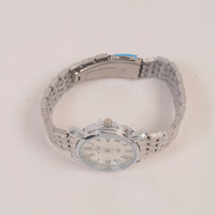 Silver Chain Womans Watch White Dial 8009-3