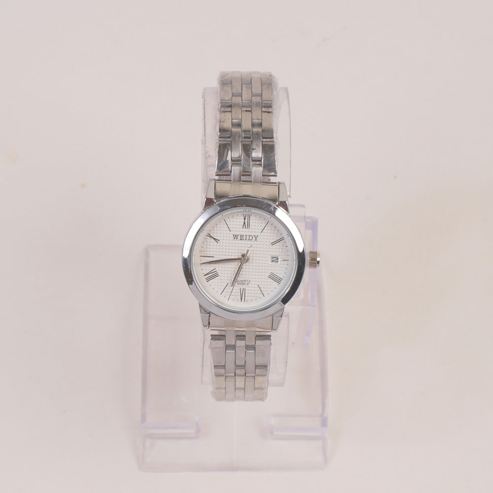 Silver Chain Womans Watch White Dial 6006-9