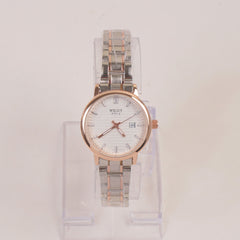 Two Tone Rosegold Womans Watch White Dial 6101-2