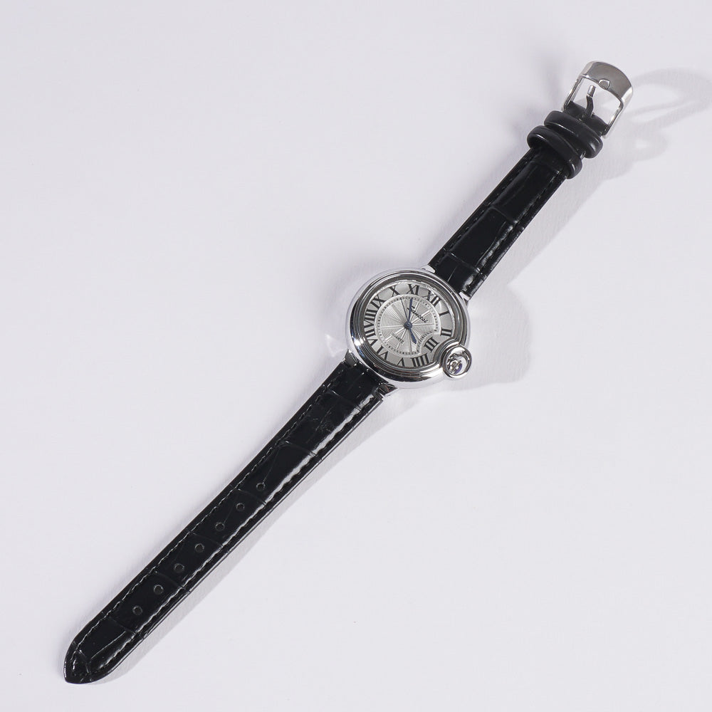 Women Stylish Wrist Watch Black-Silver