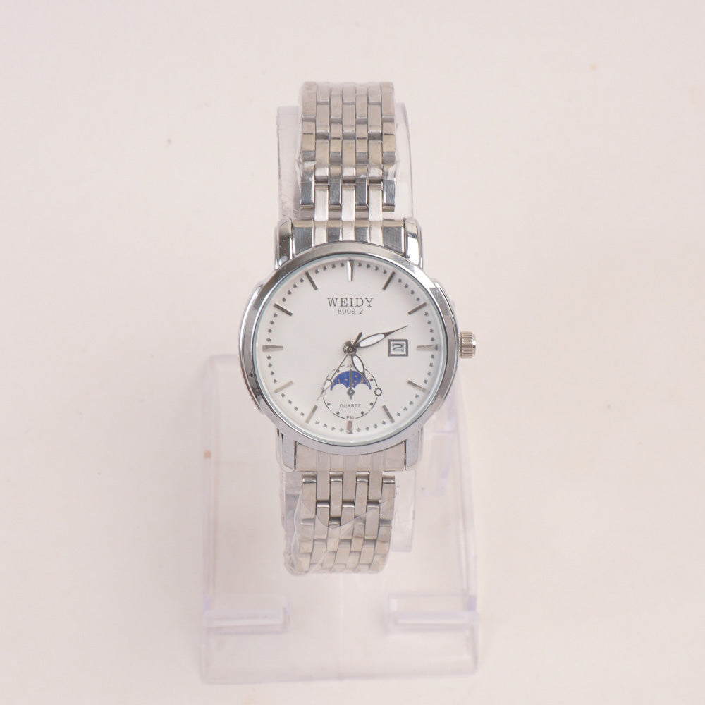 Silver Womans Watch White Dial 6009-2