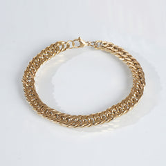 Mens Golden Chain Bracelet
