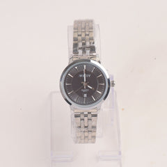 Silver Womans Watch Black Dial 6011-5