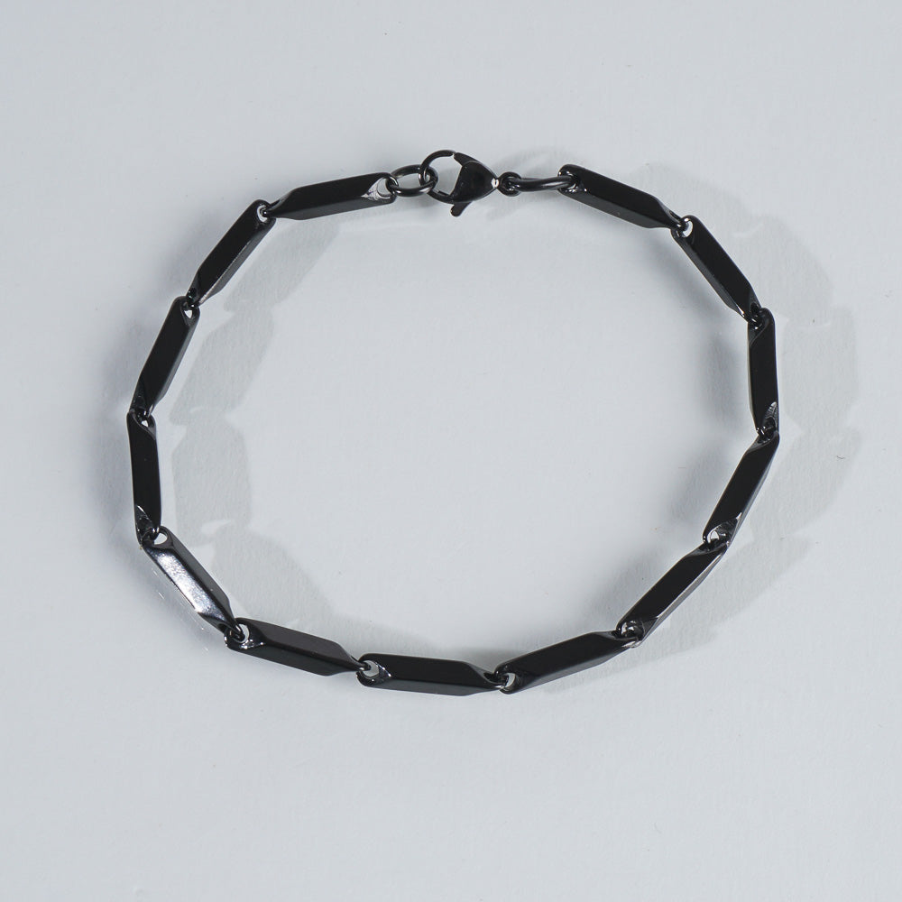 Mens Black Chain Bracelet 3mm