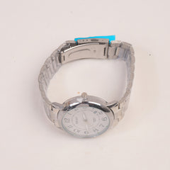 Mans Silver Chain Wrist Watch with White Dial 8002-5