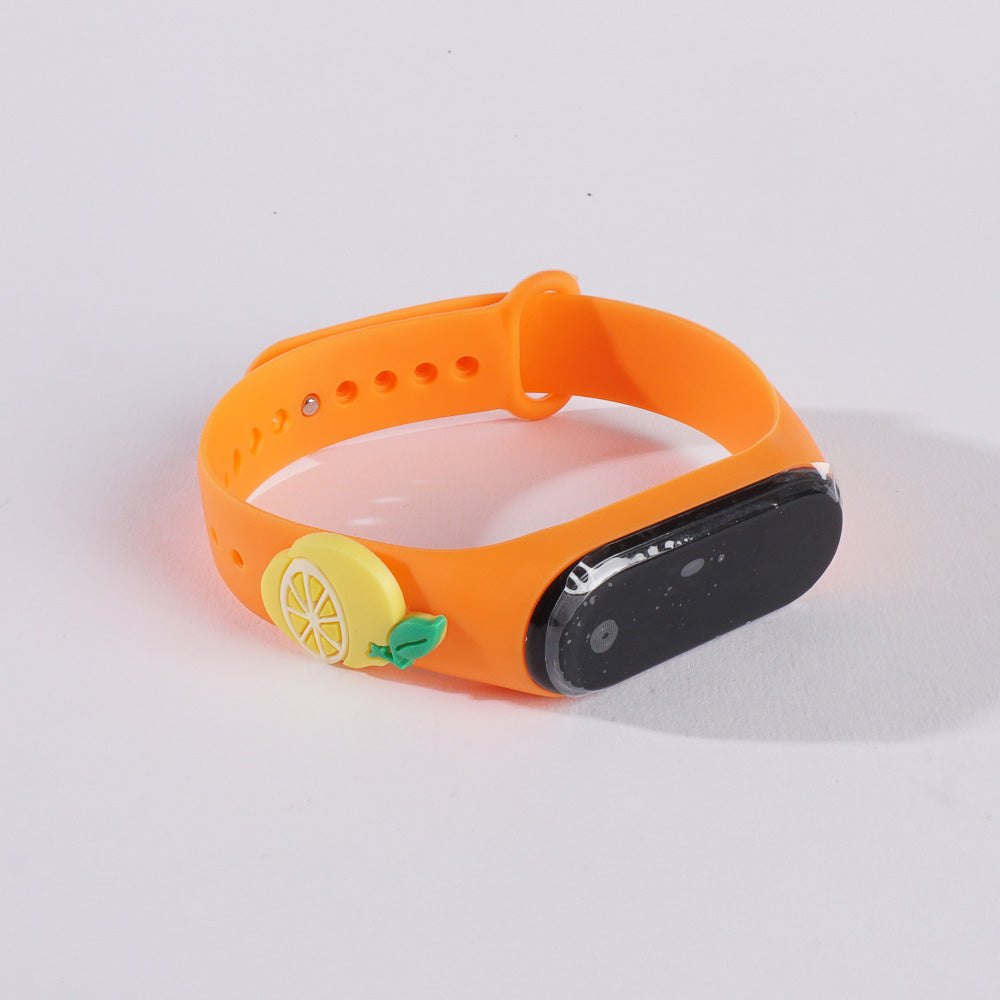 Kids LED Wrist Band Watch Orange