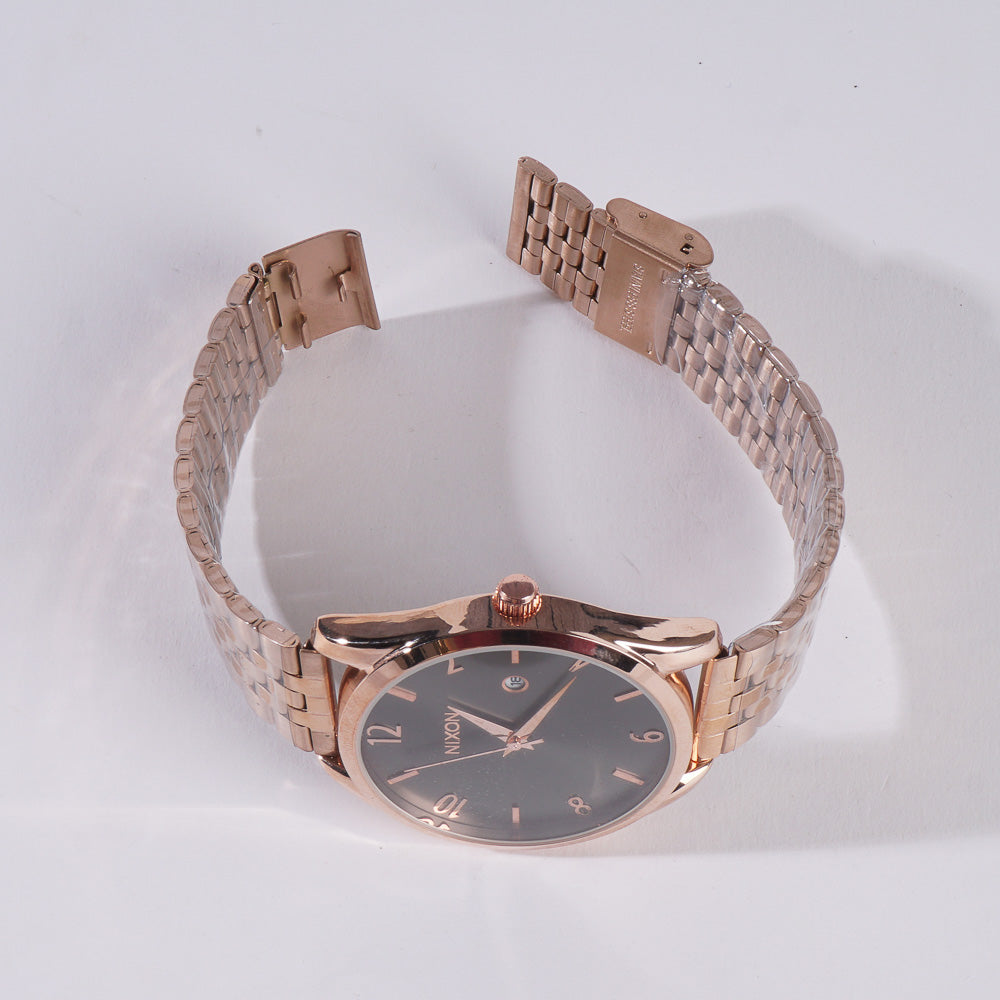 Rosegold Chain Wrist Watch For Men & Women