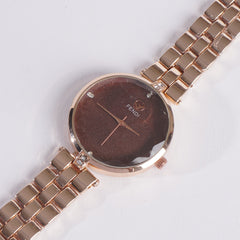 Womens Rosegold Chain Wrist Watch F