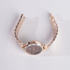 Womens Rosegold Chain Wrist Watch F