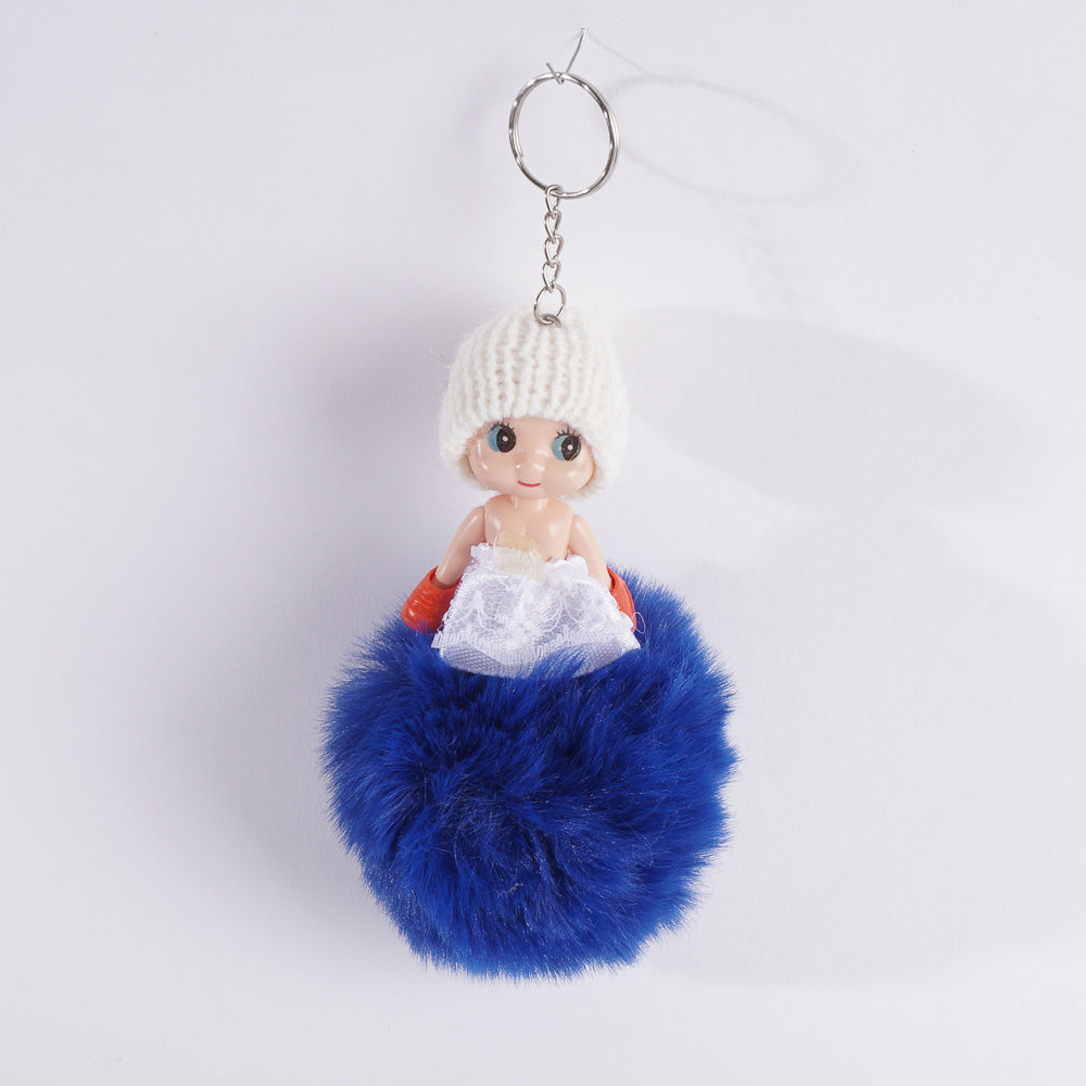 Key Chain Cute Fashion Kids Plush Doll Blue