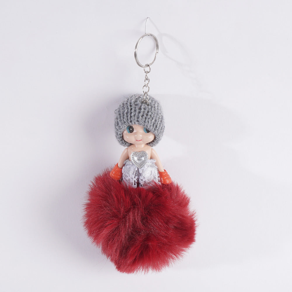 Key Chain Cute Fashion Kids Plush Doll Red
