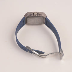 Men's Wrist Watch HB Blue Strap Grey Dial