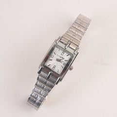 Two Tone Woman Chain Silver Wrist Watch